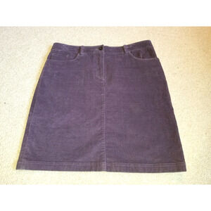 Womens Skirt-"346" BROOKS BROTHERS-purple cotton stretch corduroy Preppy-12